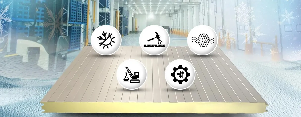 نمایی از ساندویچ پانل سردخانه