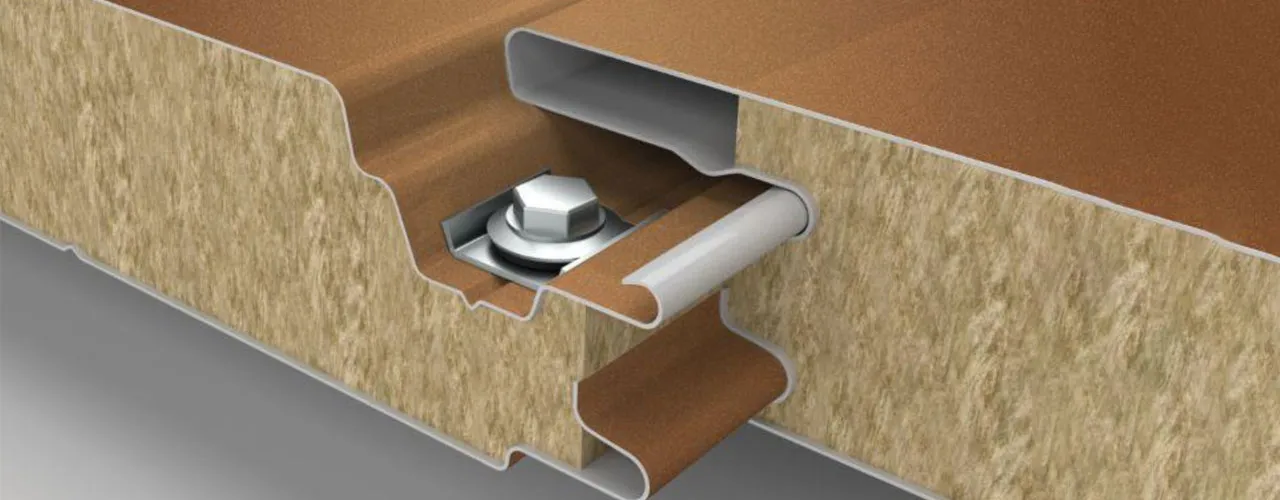 نمونه ای از ساندویچ پانل پیچ مخفی